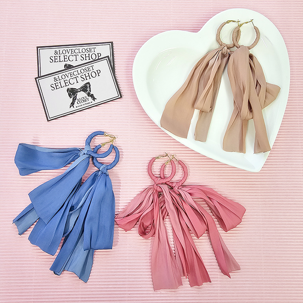 【SELECT】りぼんフープピアス"