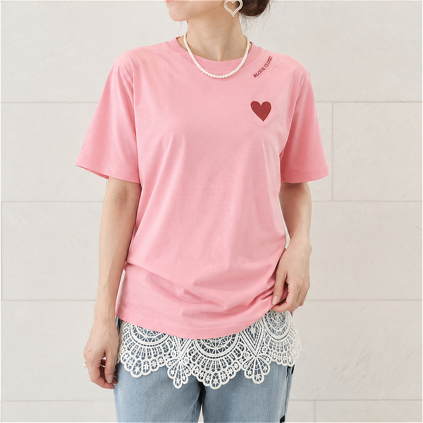 とっても気持ち良い♡タフなハート刺繍TEE
