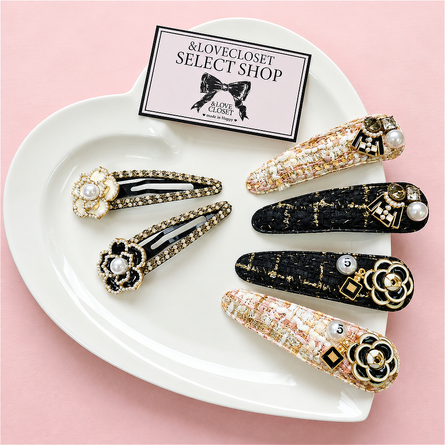 【SELECT】きらめきパール＆ビジューの大人可愛いヘアクリップ
